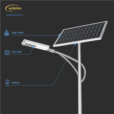 LED-katuvalo litiumparistolla aurinkoisella katuvalolla